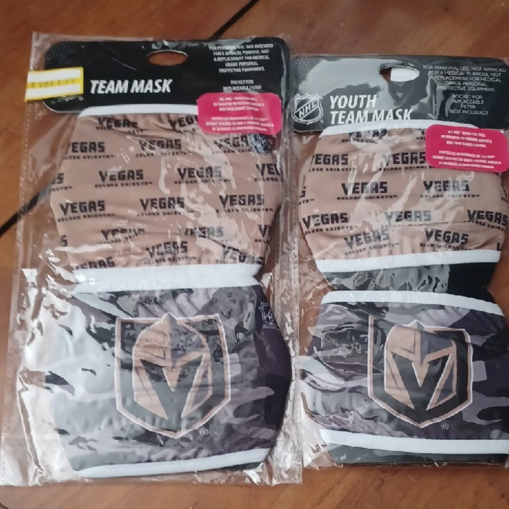 Vegas Golden Knights Team Masks Youth And Adult